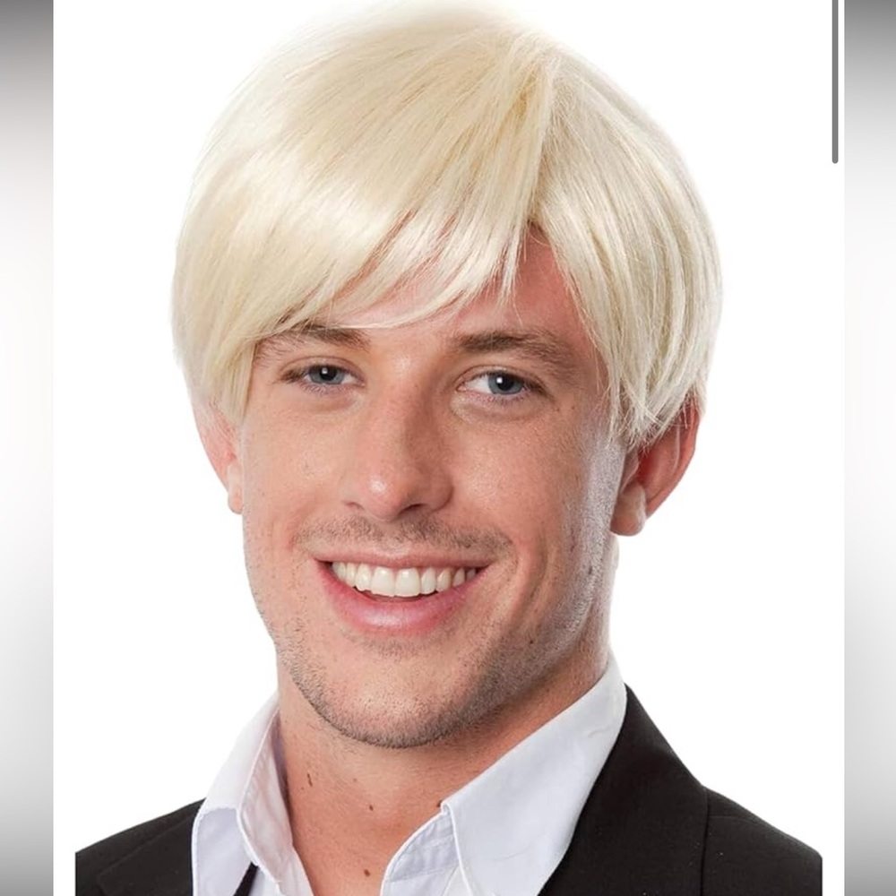 Blonde Men's Wig for Grooming
